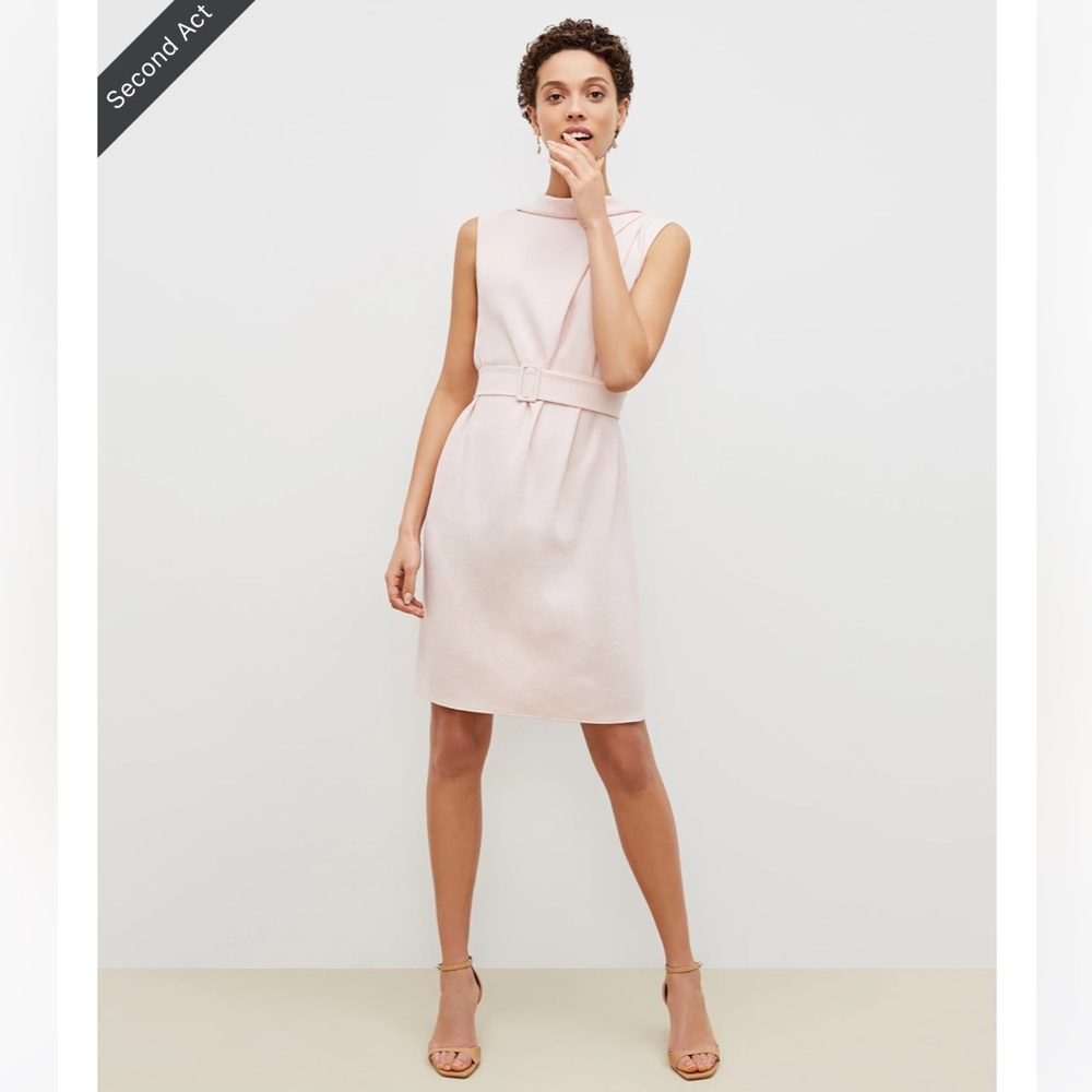 • MM Lafleur • Women’s The Joslyn Dress Sable Crepe Peony Pink Size 6